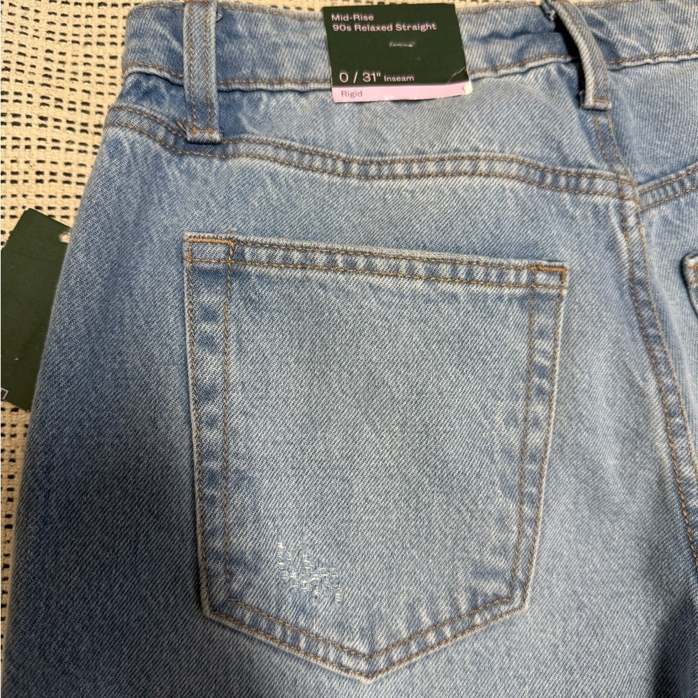 Wild Fable Mid Rise 90s Relaxed Straight Denim Jeans - Picture 8 of 8
